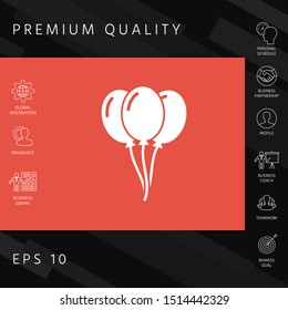 Balloons symbol icon. Graphic elements for your design