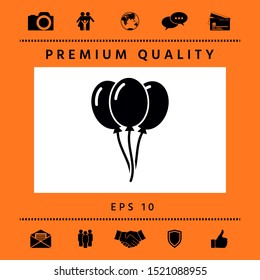 Balloons symbol icon. Graphic elements for your design