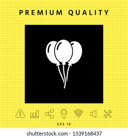 Balloons symbol icon. Graphic elements for your design