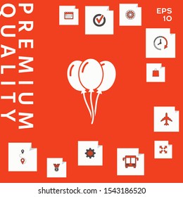 Balloons symbol icon. Graphic elements for your design