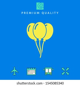 Balloons symbol icon. Graphic elements for your design