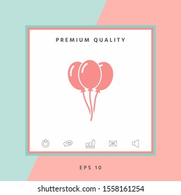 Balloons symbol icon. Graphic elements for your design
