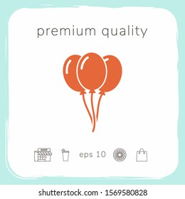Balloons symbol icon. Graphic elements for your design