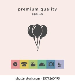 Balloons symbol icon. Graphic elements for your design