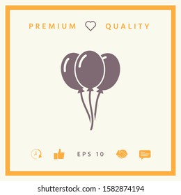 Balloons symbol icon. Graphic elements for your design