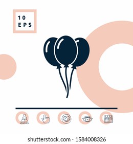 Balloons symbol icon. Graphic elements for your design