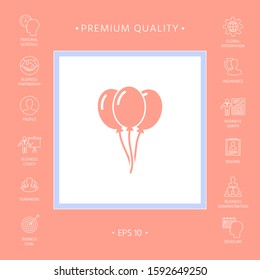 Balloons symbol icon. Graphic elements for your design