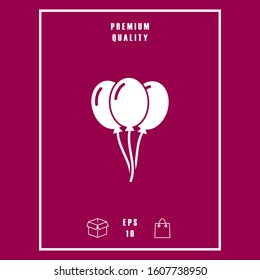 Balloons symbol icon. Graphic elements for your design