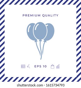 Balloons symbol icon. Graphic elements for your design