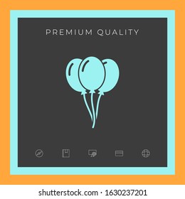 Balloons symbol icon. Graphic elements for your design