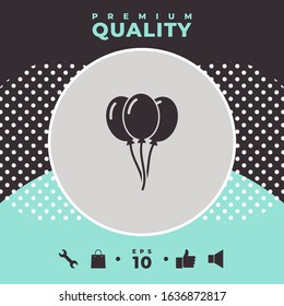 Balloons symbol icon. Graphic elements for your design