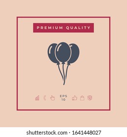 Balloons symbol icon. Graphic elements for your design