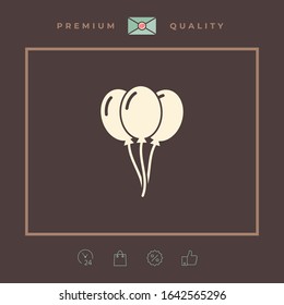 Balloons symbol icon. Graphic elements for your design