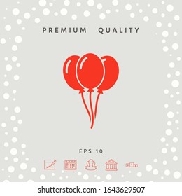 Balloons symbol icon. Graphic elements for your design