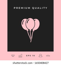 Balloons symbol icon. Graphic elements for your design