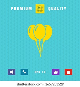 Balloons symbol icon. Graphic elements for your design