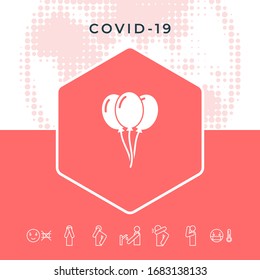 Balloons symbol icon. Graphic elements for your design