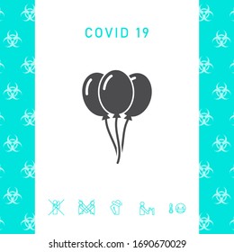 Balloons symbol icon. Graphic elements for your design