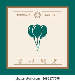 Icono de símbolo de globos. Elementos gráficos para el diseño