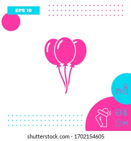 Balloons symbol icon. Graphic elements for your design