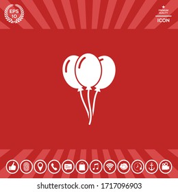 Balloons symbol icon. Graphic elements for your design