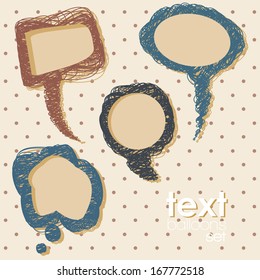 balloons text over  dotted  background vector illustration