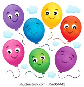 Imagen de tema de globos 8 - ilustración vectorial eps10.
