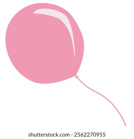 balloons tied together with a pink ribbon. The balloons are pink, light pink, and blue. A pink ribbon bow holds the strings of the balloons together suitable for celebrations or festive occasions.