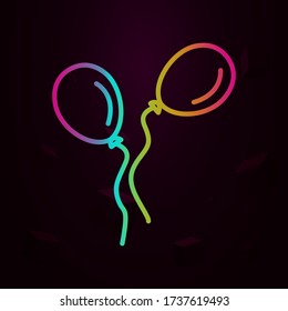 Balloons, toys nolan icon Simple thin line, outline vector of Maternity icons for ui and ux, website or mobile application