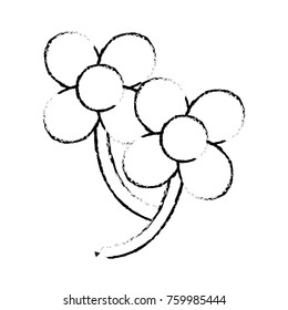 balloons in two flowers shape with petals and stem