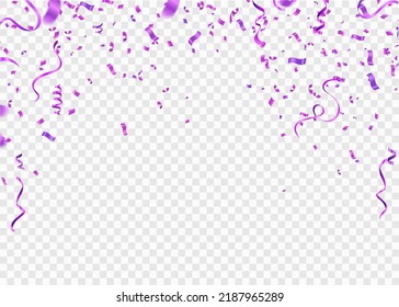 Balloons variety of colors vector illustration of  colored confetti, garlands and streamers on  background for party or carnival usage, Elements Fun Card