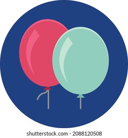 Balloons Vector Color Icon which can easily editable

