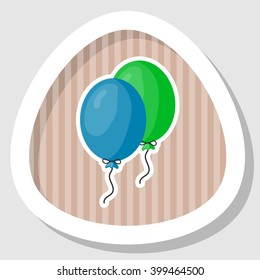 Balloons vector colorful icon