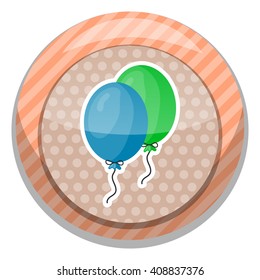 Balloons vector colorful icon