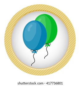 Balloons vector colorful icon