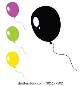 balloons vector in colorful illustration