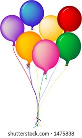 Balloons in vector format