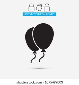Balloons Vector icon