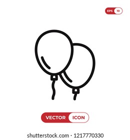 Balloons vector icon