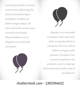 Balloons Vector icon