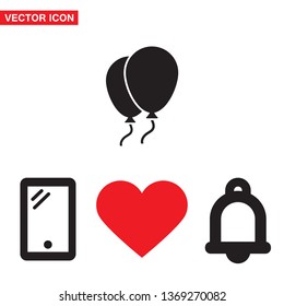 Balloons Vector icon