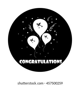 Balloons vector icon