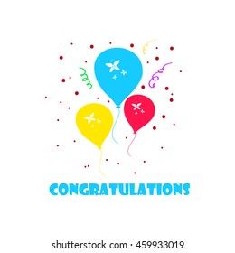 Balloons vector icon