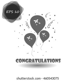 Balloons vector icon
