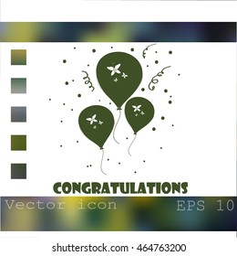Balloons vector icon