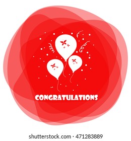 Balloons vector icon