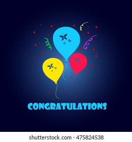 Balloons vector icon