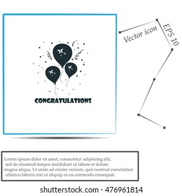 Balloons vector icon