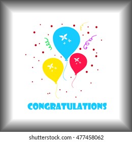 Balloons vector icon