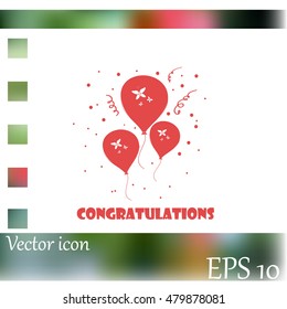 Balloons vector icon